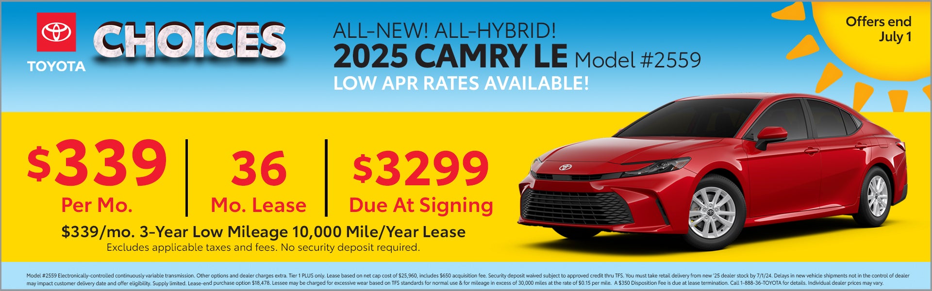 2025 Camry Hybrid Offer